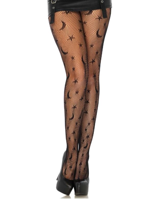 Celestine Lunar Mesh High Thigh Stockings