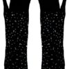 Black Sparkle Fishnet Open Gloves