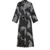 Jaguar Luxe Wrap Satin Robe - Black
