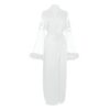 Celestial Veil Satin White Robe