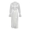 Ethereal Veil Satin Robe