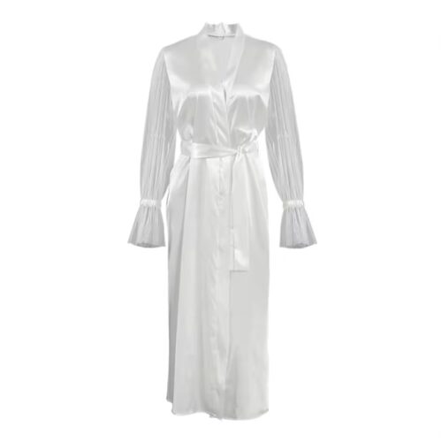 Ethereal Veil Satin Robe