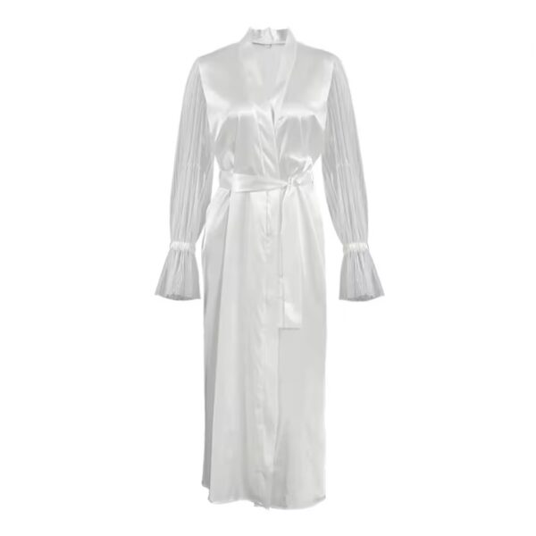 Ethereal Veil Satin Robe