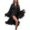 Plume Satin Robe
