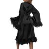 Plume Satin Robe