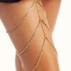 Aurora Crystal Leg Chains -Gold