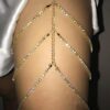 Aurora Crystal Leg Chains -Gold