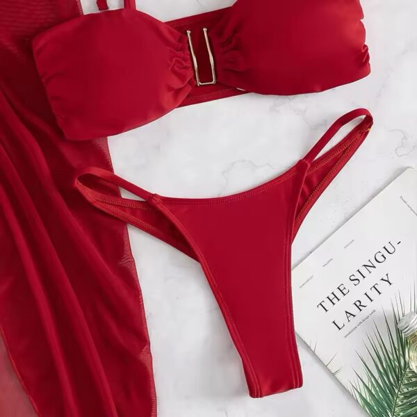 Lustrelle 3PCS Bikini Red Set