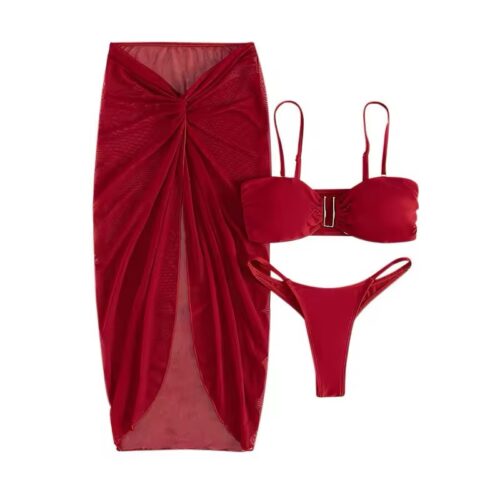 Lustrelle 3PCS Bikini Red Set