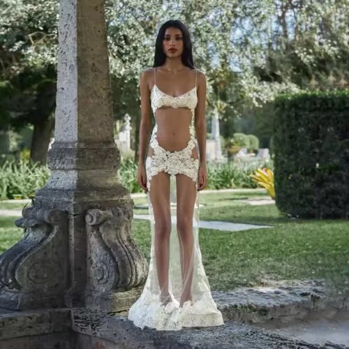 Ivory Illusion Lace Lingerie Set