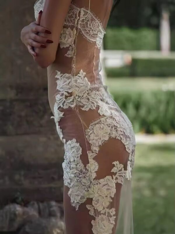 Ivory Illusion Lace Lingerie Set