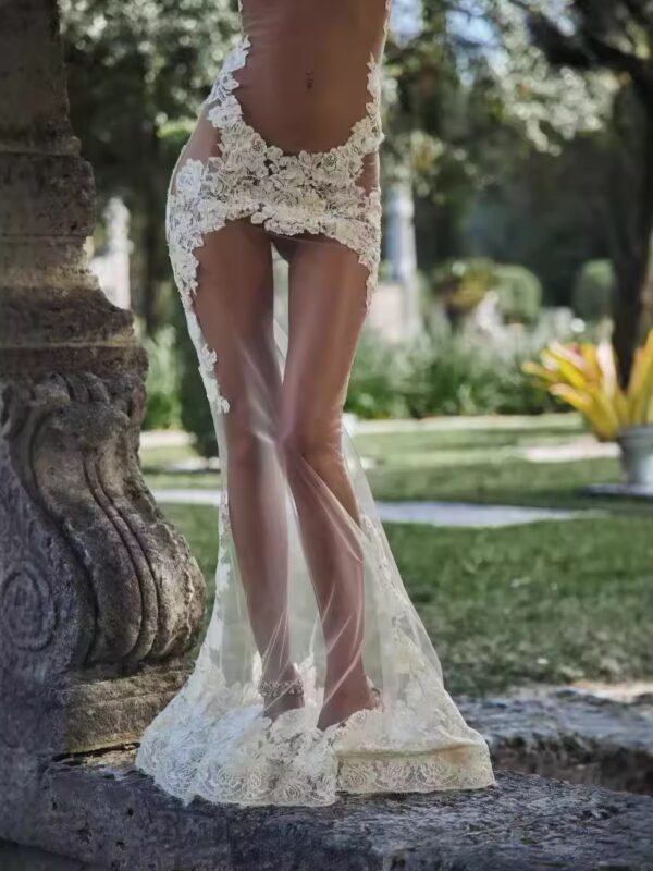 Ivory Illusion Lace Lingerie Set