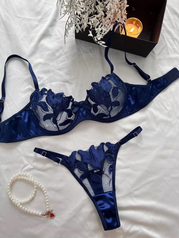 Blue Sky Floral Lingerie Set