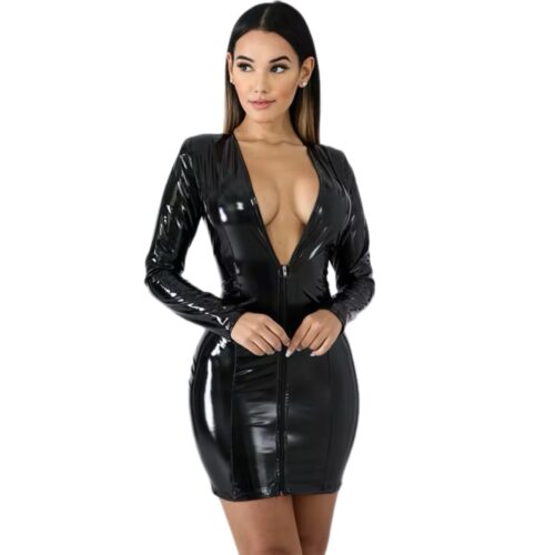 Vixen Verdict Zip Dress- Black