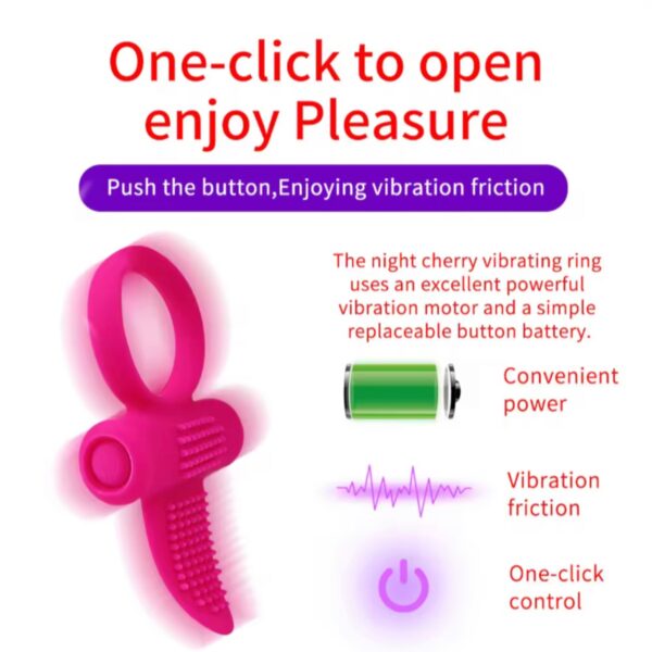 Cherry Pulse Duo Vibrating Ring