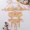 Golden Ember Luxe Lingerie Set