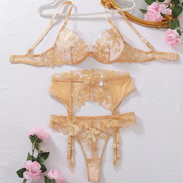 Golden Ember Luxe Lingerie Set
