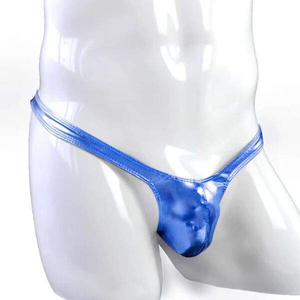 Electric Blue Metallic Micro Thong
