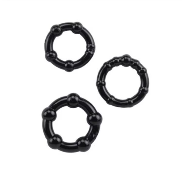 3-Piece Textured Manual CockRing Set