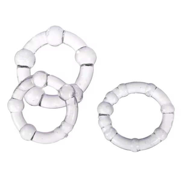 3-Piece Textured Manual CockRing Set