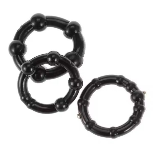 3-Piece Textured Manual CockRing Set