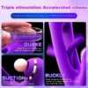 LustWave Red Triple Stimulation Rabbit Vibrator