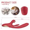 LustWave Red Triple Stimulation Rabbit Vibrator
