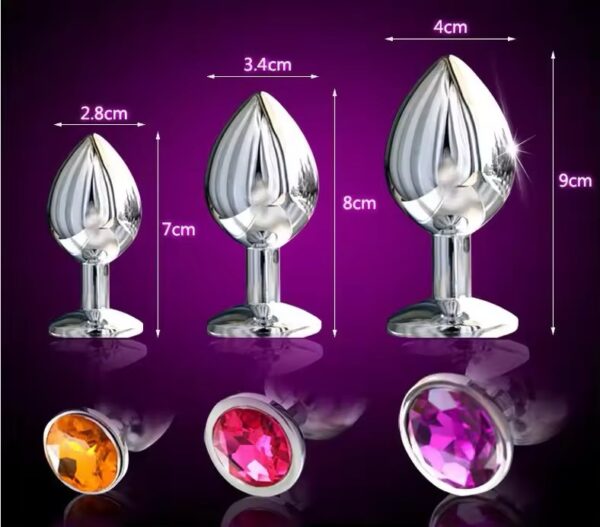 Crystal Jewel Metal Plug-Medium