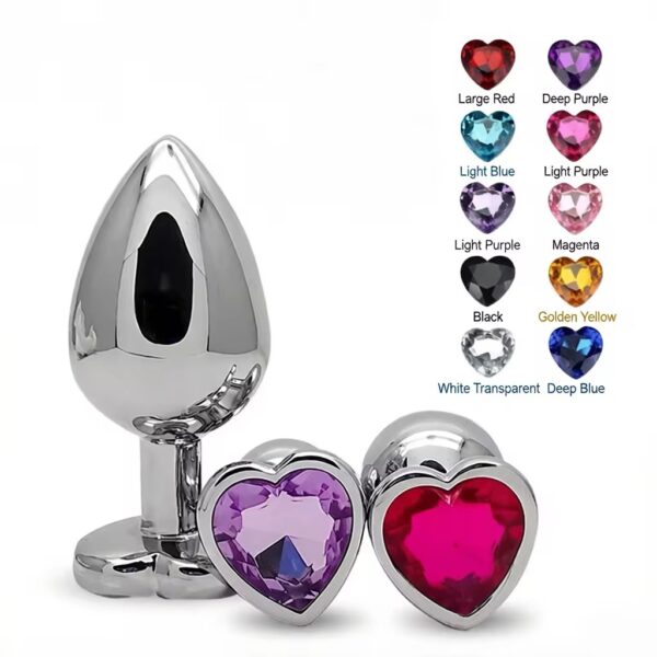 Heart Crystal Metal Plug