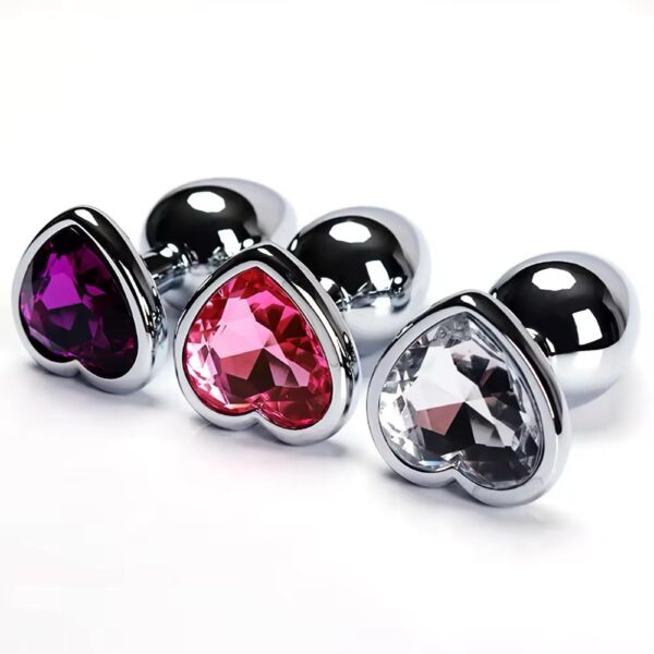 Heart Crystal Metal Plug