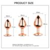 Rose Gold Crystal Metal Plug 3 Set
