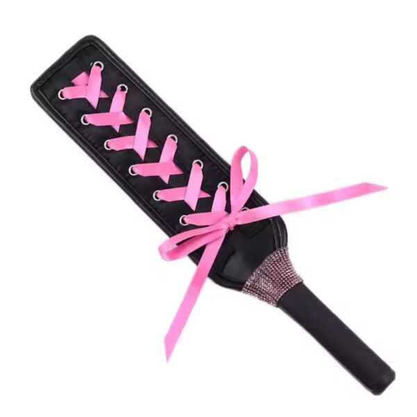 Desire Pink Lace Rhinestone Paddle