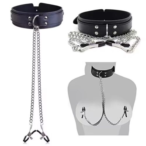 Desire Temptation Collar & Chain Clamp Set