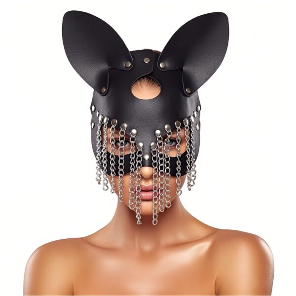 img_7313 Desire Black Bunny Chain Mask