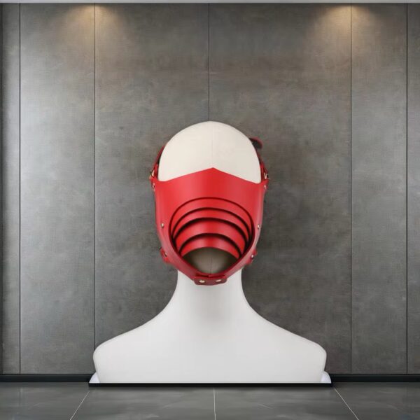 Aura Sculpted Avant-Garde  Red Face Mask
