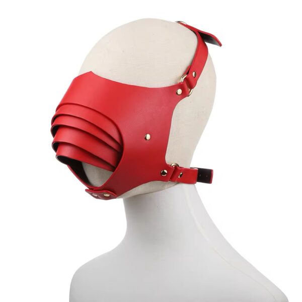 Aura Sculpted Avant-Garde  Red Face Mask
