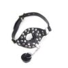 img_7473 Studded Faux Leather Open-Mouth Gag with Removable Plug