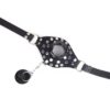 img_7476 Studded Faux Leather Open-Mouth Gag with Removable Plug