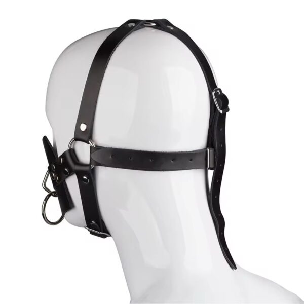Leather Posture Gag with Interchangeable Silicone Ball