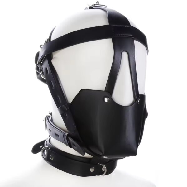 Adjustable Leather Puppy Muzzle with Silicone Ball Gag