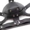 Adjustable Leather Puppy Muzzle with Silicone Ball Gag