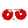 Red Faux-Fur Plush Handcuffs