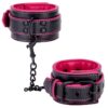 Pink & Black Faux Leather Restraint Cuffs