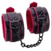 Pink & Black Faux Leather Restraint Cuffs