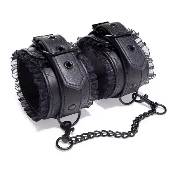 img_7605 Ruffled Quilted Faux-Leather Ankle Cuffs