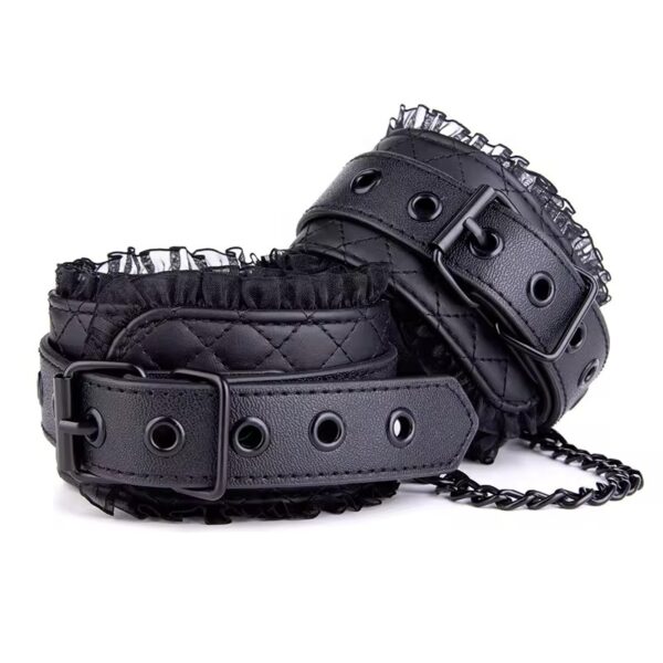 img_7606 Ruffled Quilted Faux-Leather Ankle Cuffs