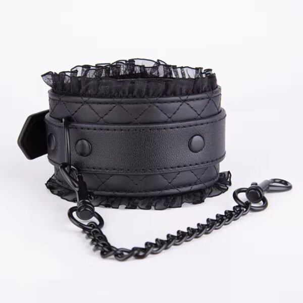 img_7607 Ruffled Quilted Faux-Leather Ankle Cuffs