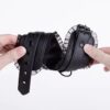 img_7609 Ruffled Quilted Faux-Leather Ankle Cuffs