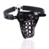 Faux Leather Lockable Chastity Belt