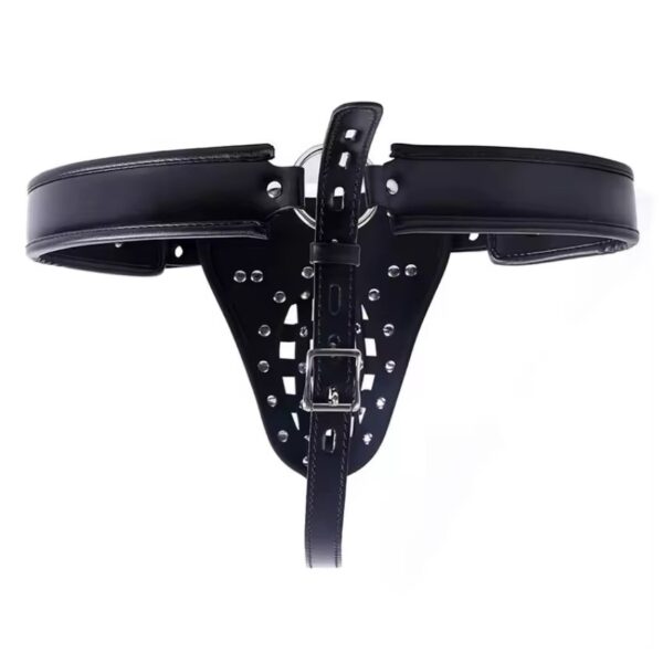Faux Leather Lockable Chastity Belt